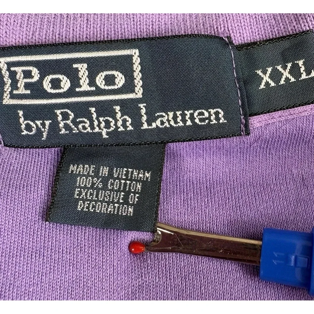 Polo Ralph Lauren Polo Shirt Mens XXL Purple  Pony Logo Preppy Golf Classic Y2K